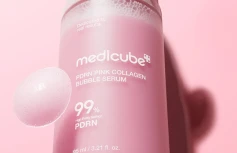 Укрепляющая пузырьковая сыворотка с коллагеном и ПДРН Medicube PDRN Pink Collagen Bubble Serum