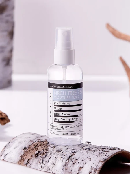Увлажняющий спрей-фиксатор макияжа с экстрактом берёзового сока Derma Factory Birch Tree 95% Moisture Fixer