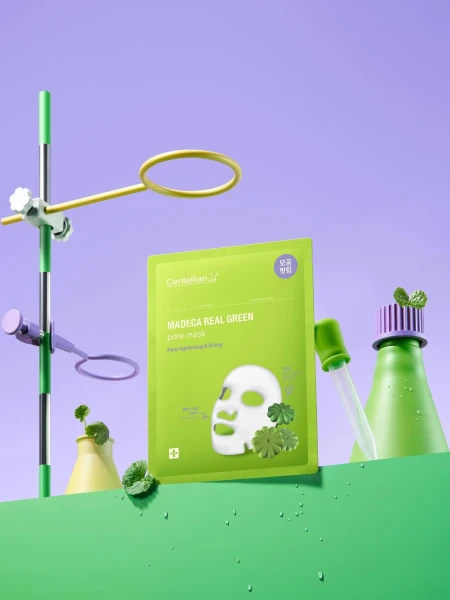 Тканевая маска для сужения пор Centellian24 Madeca Real Green Pore Mask