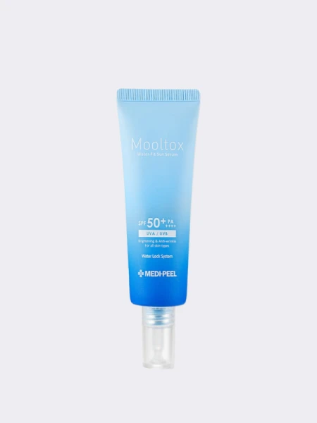 Солнцезащитный флюид с гиалуроновой кислотой MEDI-PEEL Aqua Mooltox Water-Fit Sun Serum SPF50+PA++++ Солнцезащитный флюид с гиалуроновой кислотой MEDI-PEEL Aqua Mooltox Water-Fit Sun Serum SPF50+PA++++