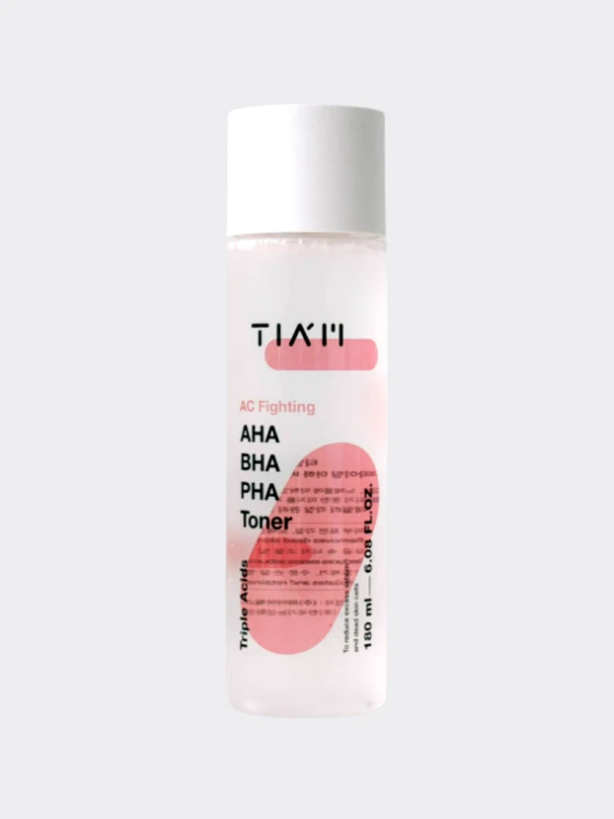Отшелушивающий тонер с тремя видами кислот TIAM AC Fighting AHA BHA PHA Toner