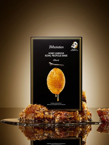 Восстанавливающая тканевая маска для лица с прополисом JMsolution Honey Luminous Royal Propolis Mask Восстанавливающая тканевая маска для лица с прополисом JMsolution Honey Luminous Royal Propolis Mask