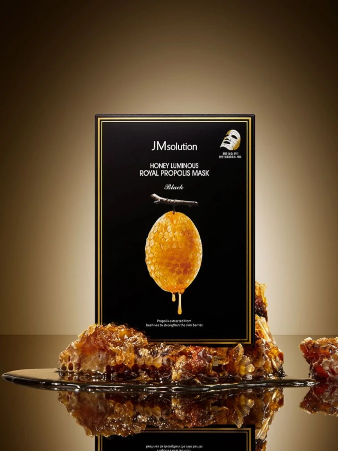 Восстанавливающая тканевая маска для лица с прополисом JMsolution Honey Luminous Royal Propolis Mask