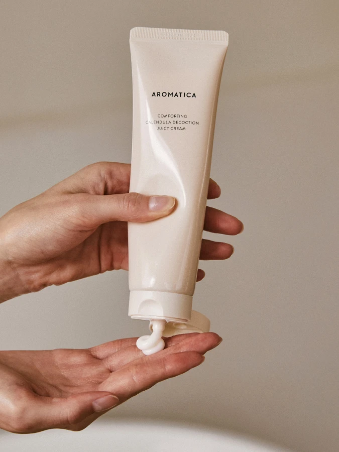 Органический успокаивающий крем с календулой AROMATICA Calendula Juicy Cream