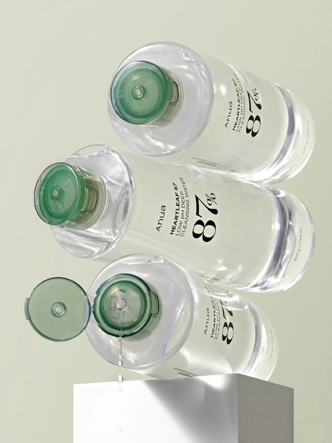 Очищающая вода для снятия макияжа с экстрактом хауттюйнии ANUA HeartLeaf 87 Low PH Deep Cleansing Water