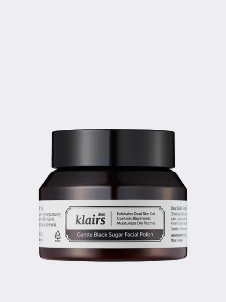 Смягчающий сахарный скраб для лица Dear, Klairs Gentle Black Sugar Facial Polish Смягчающий сахарный скраб для лица Dear, Klairs Gentle Black Sugar Facial Polish
