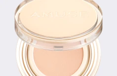 Тональный кушон с влажным финишем AMUSE Dew Jelly Vegan Cushion SPF 38 PA+++ 01 SoonSoo