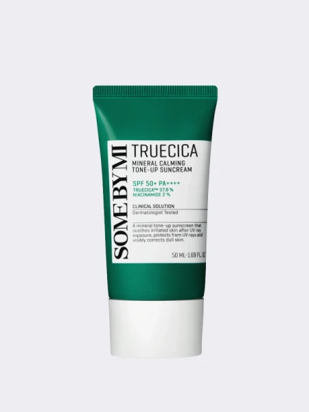 Успокаивающий солнцезащитный крем Some By Mi Truecica Mineral Calming Tone-Up Sun Cream SPF 50+ PA ++++ Успокаивающий солнцезащитный крем Some By Mi Truecica Mineral Calming Tone-Up Sun Cream SPF 50+ PA ++++
