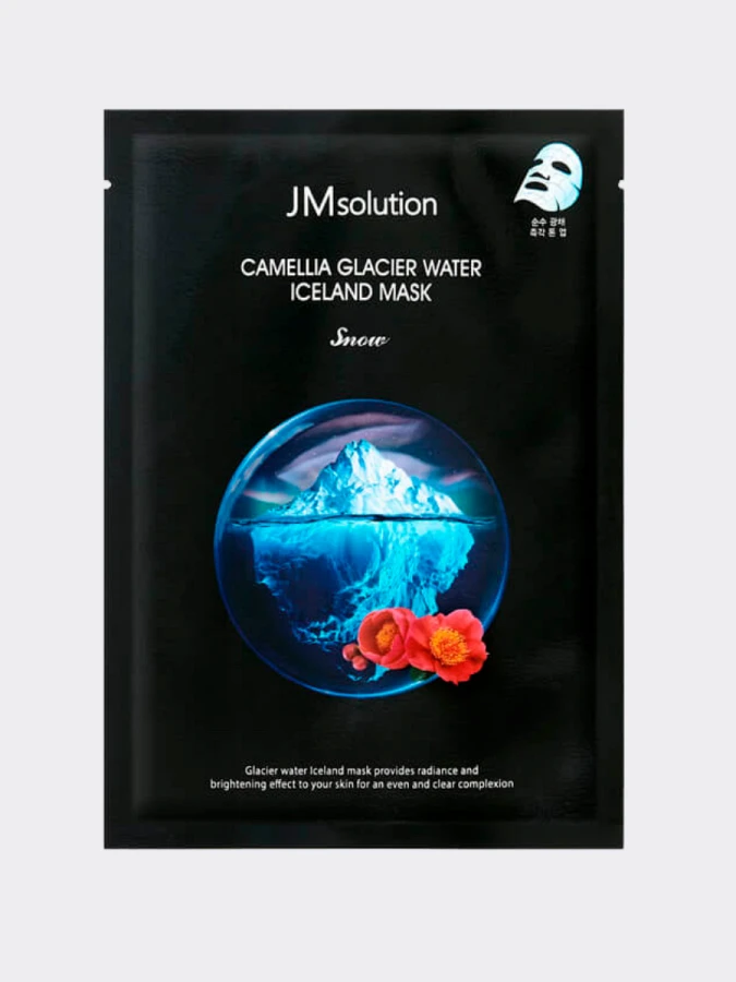 Маска тканевая с камелей и водой ледников исландии JMsolution Camellia glacier water iceland