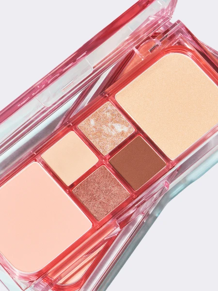 Палетка для глаз и лица AMUSE Vegan Face All Palette 01 Moon Glow