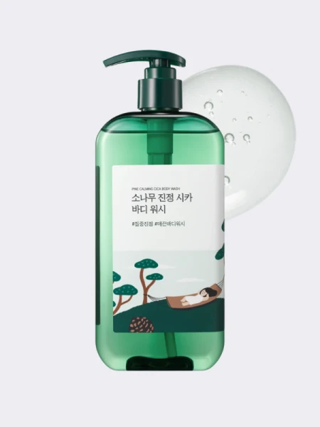 Успокаивающий гель для душа с экстрактом сосны и центеллы Round Lab Pine Calming Cica Body Wash