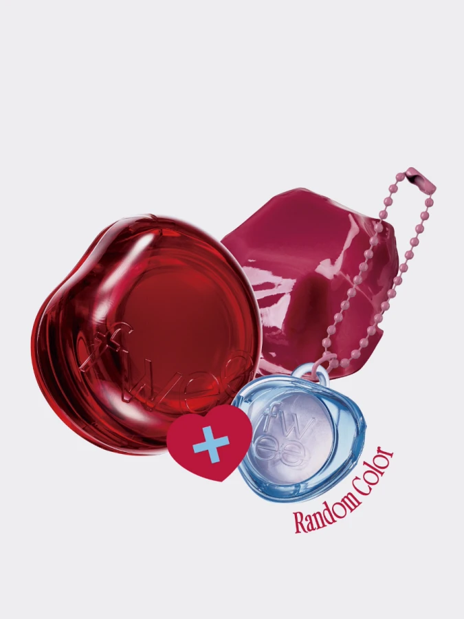 Набор: Оттеночное желе для губ и щёк + брелок fwee Lip&Cheek Glowy Jelly Pot JR03 Cherryppo Keyring Set