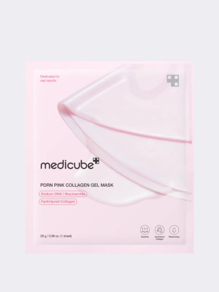 Разглаживающая гидрогелевая маска с коллагеном и ПДРН Medicube PDRN Pink Collagen Gel Mask Разглаживающая гидрогелевая маска с коллагеном и ПДРН Medicube PDRN Pink Collagen Gel Mask