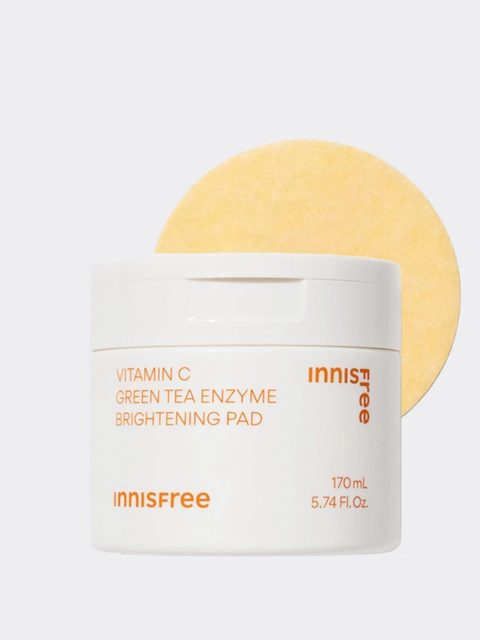 Осветляющие тонер-диски с витамином С и энзимами innisfree Vitamin C Green Tea Enzyme Brightening Pad