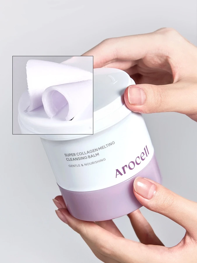 Глубокоочищающий гидрофильный бальзам-точилка с коллагеном Arocell Super Collagen Melting Cleansing Balm