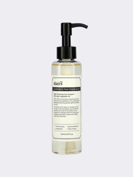Освежающее гидрофильное масло Dear, Klairs Gentle Black Fresh Cleansing Oil Освежающее гидрофильное масло Dear, Klairs Gentle Black Fresh Cleansing Oil