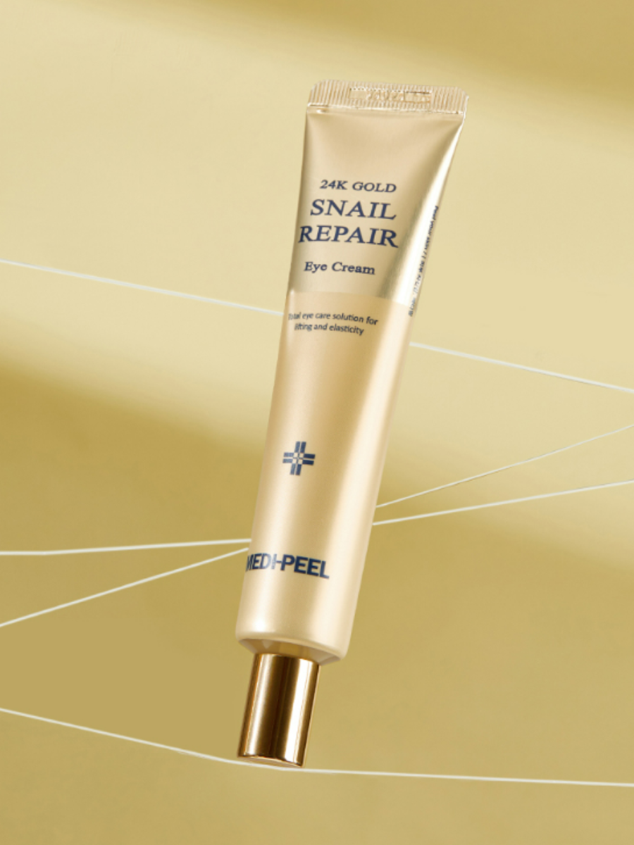 Разглаживающий крем для век с муцином улитки и золотом MEDI-PEEL 24K ...
