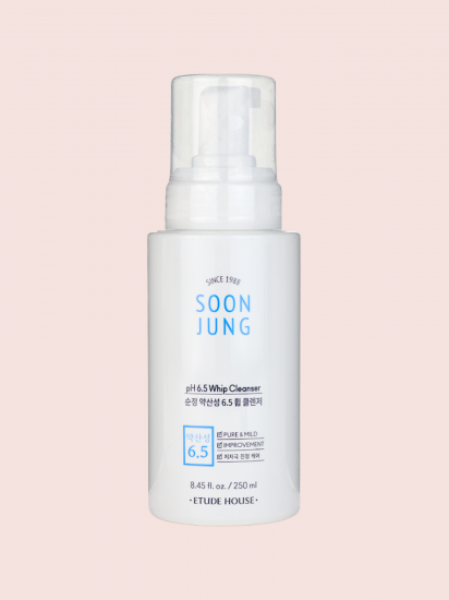 Мягкая пенка-мусс для умывания ETUDE HOUSE Soon Jung 6.5 Whip Cleanser MAXI