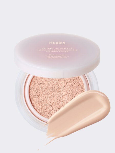 Тональный кушон с экстрактом опунции Huxley Essence Cover Cushion Unseen Layer 01 Desert Peach SPF23 PA++ Тональный кушон с экстрактом опунции Huxley Essence Cover Cushion Unseen Layer 01 Desert Peach SPF23 PA++