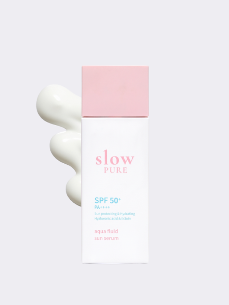 Лёгкий солнцезащитный флюид с ниацинамидом и экстрактом алоэ slowpure Aqua Fluid Serum SPF 50+ PA++++