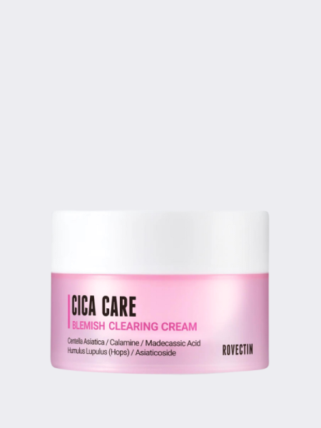 Успокаивающий крем для лица с экстрактом центеллы азиатской ROVECTIN Cica Care Blemish Clearing Cream Успокаивающий крем для лица с экстрактом центеллы азиатской ROVECTIN Cica Care Blemish Clearing Cream