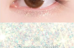 Жидкий глиттер для век в светлом золотистом оттенке Dasique Starlit Jewel Liquid Glitter #01 Frozen Gold