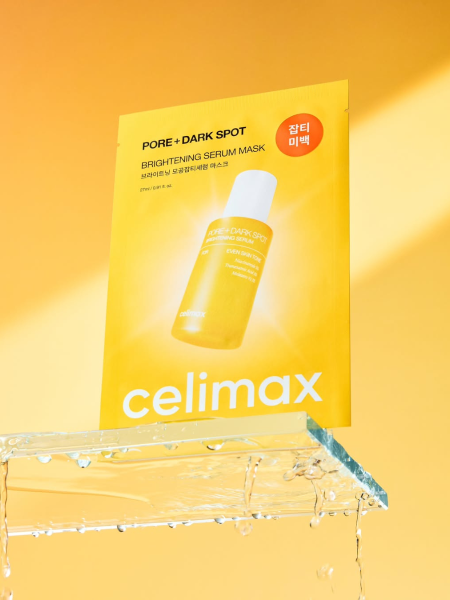 Осветляющая тканевая маска с ниацинамидом Celimax Pore+dark Spot Brightening Serum Mask