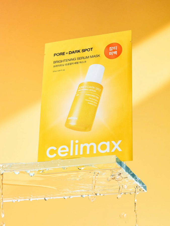 Осветляющая тканевая маска с ниацинамидом Celimax Pore+dark Spot Brightening Serum Mask