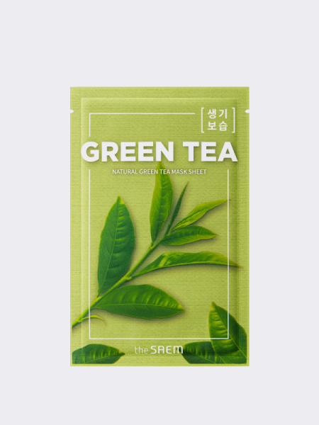 Тонизирующая тканевая маска для лица с экстрактом зеленого чая The Saem Natural Green Tea Mask Sheet Тонизирующая тканевая маска для лица с экстрактом зеленого чая The Saem Natural Green Tea Mask Sheet