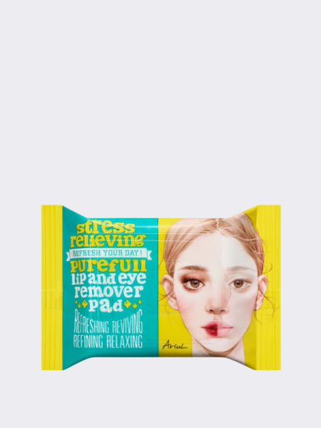 Очищающие пэды для губ и глаз с растительными экстрактами Ariul Stress Relieving Purefull Lip and Eye Remover Pad