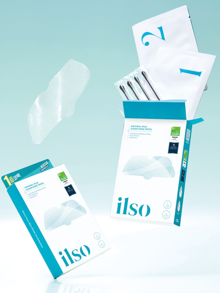 Набор двухступенчатых полосок для очищения сальных нитей на носу ilso Natural Mild Clear Nose Patch