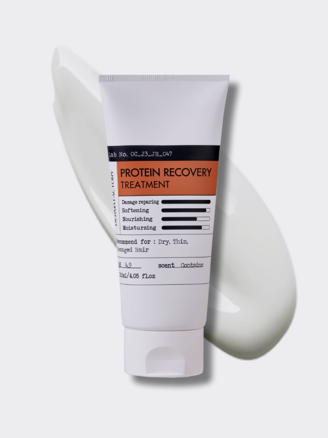 Восстанавливающий несмываемый протеиновый бальзам для волос Derma Factory Protein Recovery Treatment