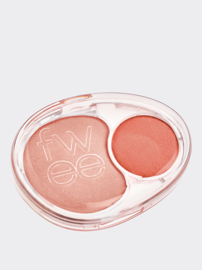 Двойные мягкие румяна с муссовой текстурой fwee Mellow Dual Blush CR02 Baby Smile