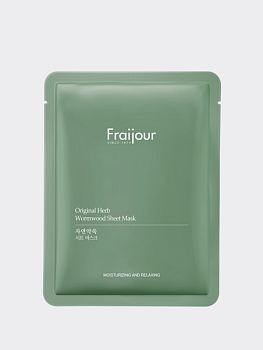 Успокаивающая тканевая маска для лица Fraijour Original Herb Wormwood Sheet Mask