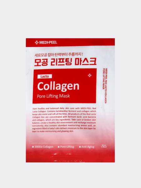 Тканевая лифтинг-маска с коллагеном для сужения пор MEDI-PEEL Red Lacto Collagen Pore Lifting Mask Тканевая лифтинг-маска с коллагеном для сужения пор MEDI-PEEL Red Lacto Collagen Pore Lifting Mask