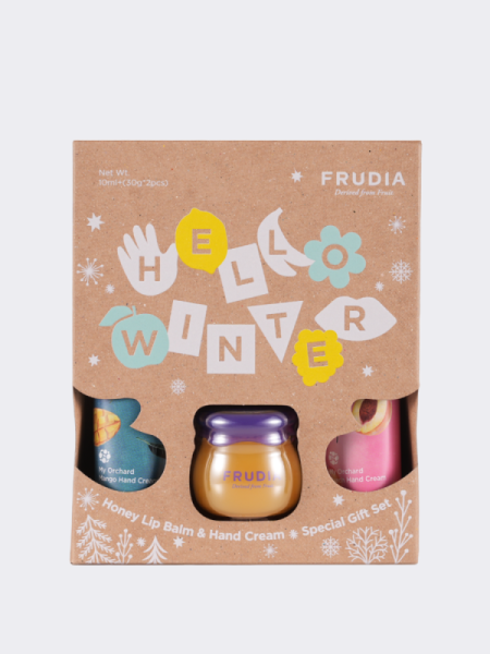 Подарочный набор Frudia Hello Winter Honey Lip Balm & Hand Cream Spetial Set Mango Peach Подарочный набор Frudia Hello Winter Honey Lip Balm & Hand Cream Spetial Set Mango Peach