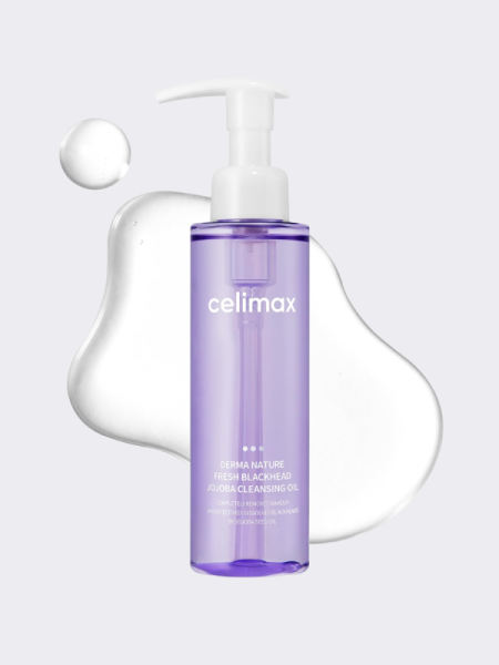 Очищающее гидрофильное масло с жожоба Celimax Derma Nature Fresh Blackhead Jojoba Cleansing Oil