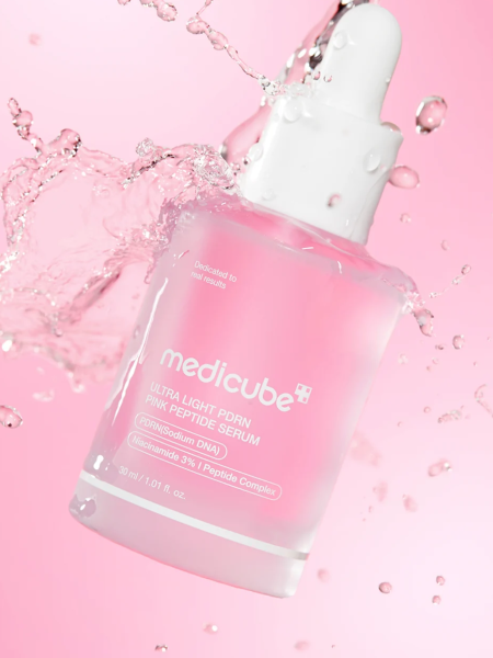 Лёгкая увлажняющая сыворотка с ПДРН и пептидами Medicube Ultra Light PDRN Pink Peptide Serum