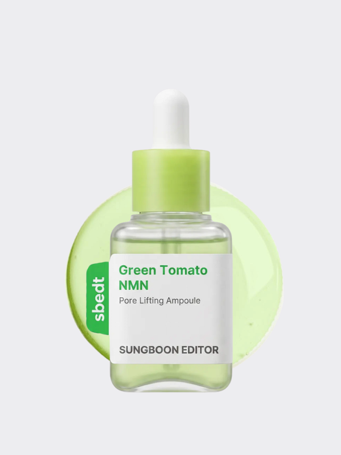 Сыворотка с экстрактом зелёного томата для сужения пор Sungboon Editor Green Tomato NMN Pore Lifting Ampoule