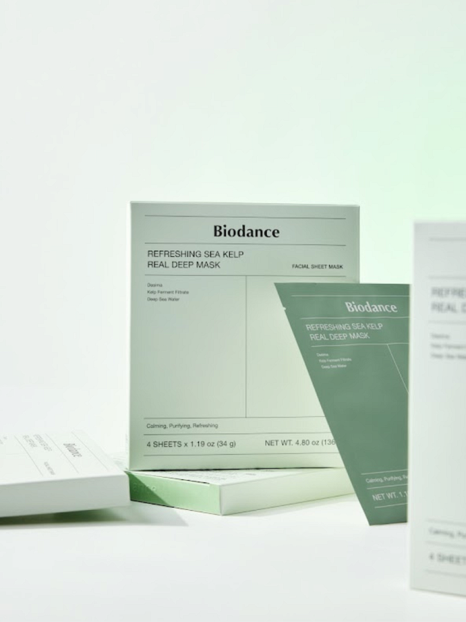 Набор гидрогелевых масок с экстрактом водорослей Biodance Refreshing Sea Kelp Real Deep Mask Set