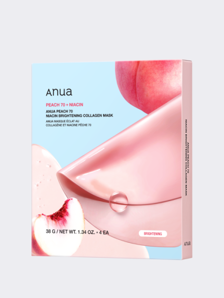 Набор гидрогелевых масок для сияния кожи с экстрактом персика ANUA Peach 70 Niacin Brightening Collagen Mask Set Набор гидрогелевых масок для сияния кожи с экстрактом персика ANUA Peach 70 Niacin Brightening Collagen Mask Set