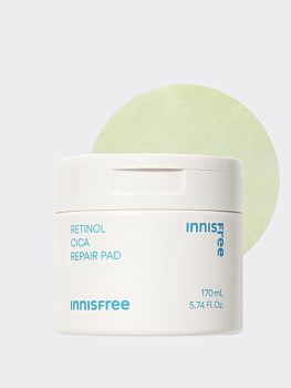 Успокаивающие тонер-диски для лица с ретинолом и экстрактом центеллы innisfree Retinol Cica Repair Pad