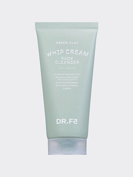 Себорегулирующая маска-пенка для умывания с зеленой глиной DR.F5 Whip Cream Pack Cleanser Green Clay