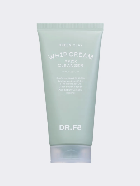 Себорегулирующая маска-пенка для умывания с зеленой глиной DR.F5 Whip Cream Pack Cleanser Green Clay Себорегулирующая маска-пенка для умывания с зеленой глиной DR.F5 Whip Cream Pack Cleanser Green Clay