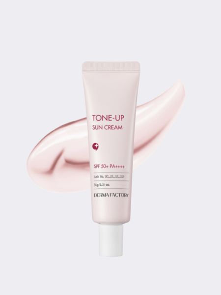 Солнцезащитный крем с каламином Derma Factory Inorganic Tone-Up Sun Cream SPF50+ PA++++