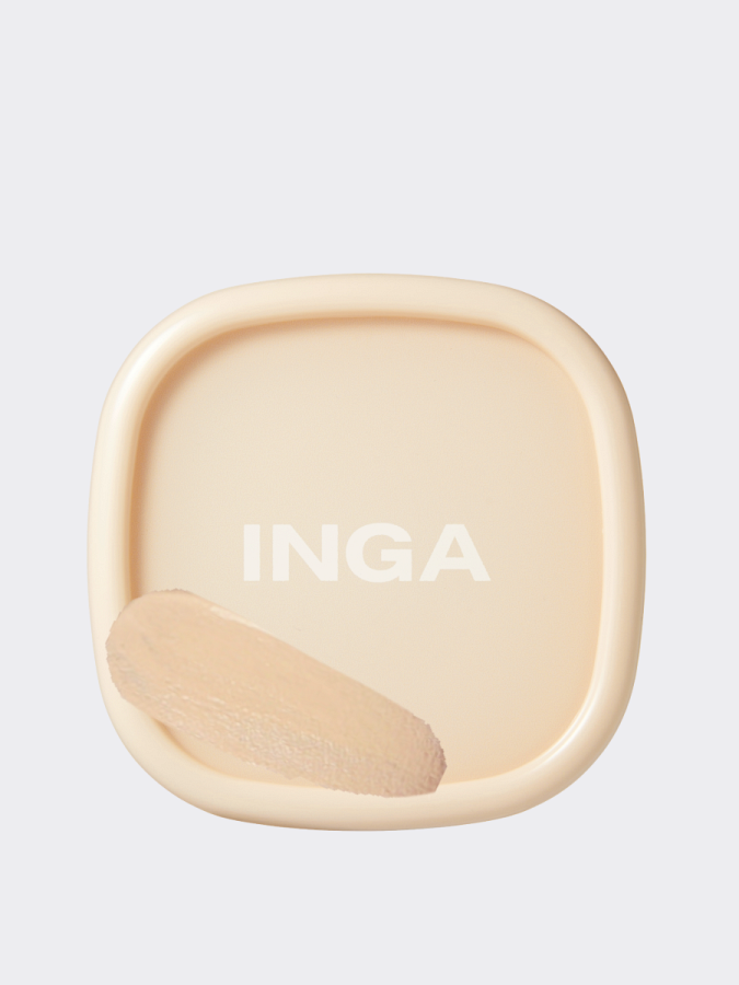 Тональный кушон для лица с сияющим финишем INGA Water Glow Daily Cushion 21N Light Beige