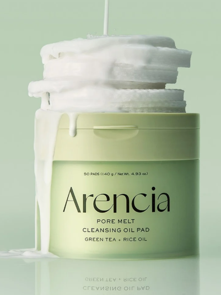 Очищающие диски для лица с экстрактом зелёного чая Arencia Pore Melt Cleansing Oil Pad