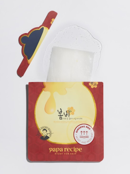 Питательная тканевая маска с экстрактом красного женьшеня Papa Recipe Bombee Ginseng Red Honey Oil Mask Pack Питательная тканевая маска с экстрактом красного женьшеня Papa Recipe Bombee Ginseng Red Honey Oil Mask Pack