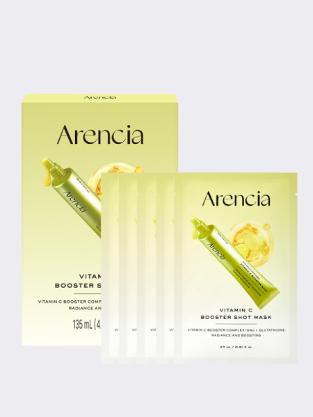 Набор осветляющих тканевых масок с витамином С и глутатионом Arencia Vitamin C Booster Shot Mask