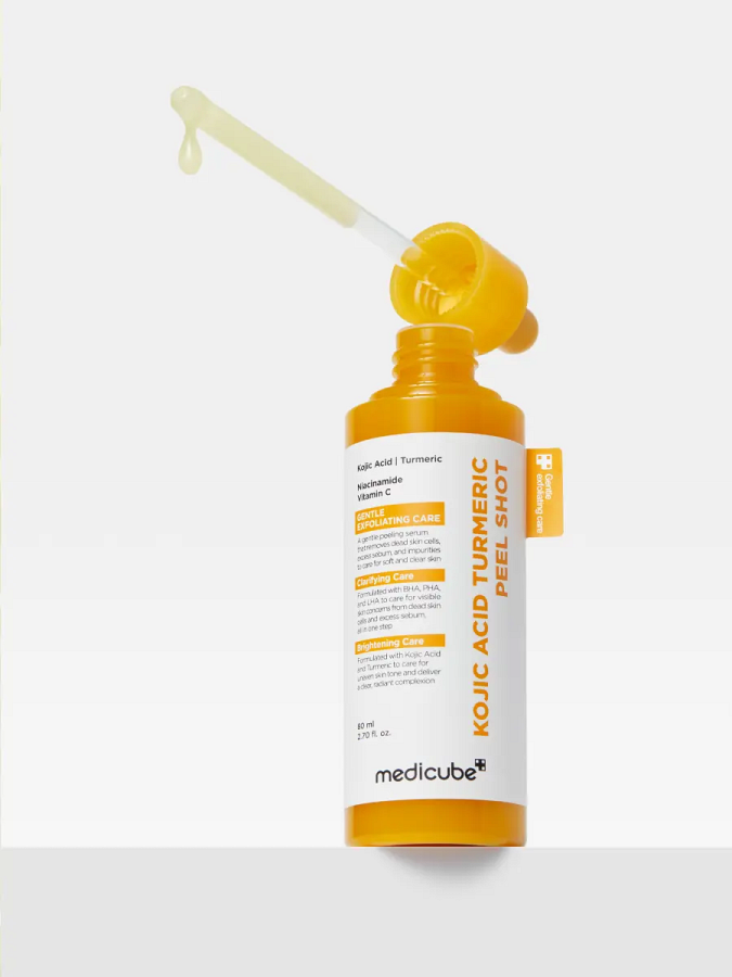 Смываемая пилинг-сыворотка с куркумой Medicube Kojic Acid Turmeric Peel Shot